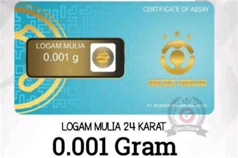 logam mulia 0.001 gram berapa rupiah